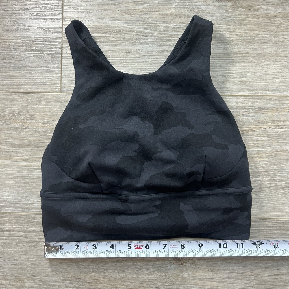 Lululemon Size 4 Wunder Train Longline Bra Heritage 365 Camo Med Support C/D Cup - Picture 8 of 10